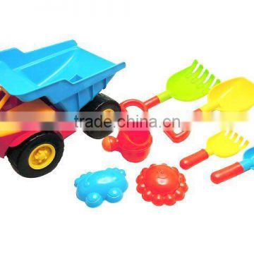 Beach Toys Deluxe Playset for Kids - 8 pieces Large Dump Truck Sand Shovel Set (Assorted Colors)