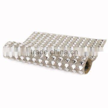 All World Best Price Plastic Rhinestone Mesh Trimming for Christmas /party /wedding Deco photo-6