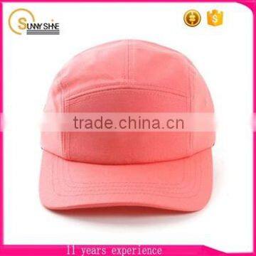 Custom Fashion Pink 5 Panel Hats Wholesale 5 Panel Hat Without Logo