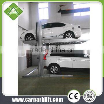 two post home parking lift with hydraulic driving to save the garage parking space