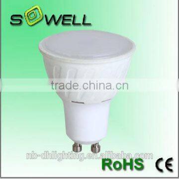 Hot sales 220-240V 5.3W 2835SMD 21PCS GU10 LED lamps, 3000K Plastic+AL 25000H LED lights made in China