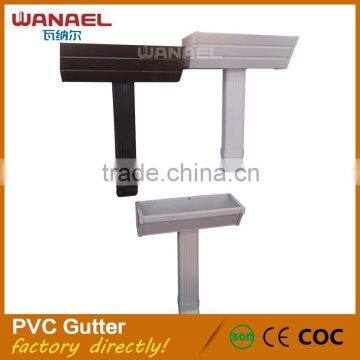 Guangzhou factory Wanael cheap plastic rain system easy installation pvc rainwater gutter