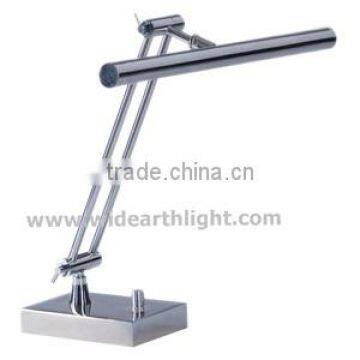 UL Listed Chrome Finish Metal LED Study Desk Lamp With Adjustable Shade And Knob Switch T50049