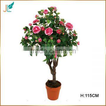 plastic cheap price artificial flower tree camelia for sale