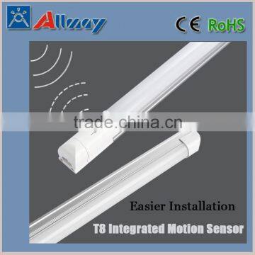 Newest High Bright Integrated T8 Led Tube Motion sensor microwave sensor control light