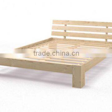 Moodern wood double bed 160*200cm solid wood bed frame