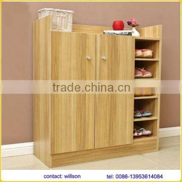 high quality melamine particle board shoe cabinet design