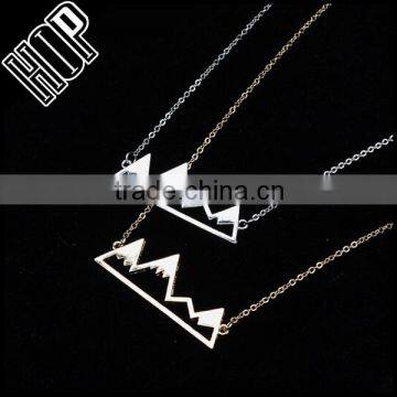 Best selling fashion metal silver plated mini mountain pendant