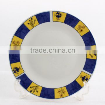 Hot selling hotel dinner plate square shape super white porcelain