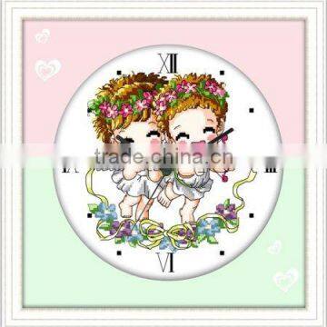 Cupid clock cross stitch set