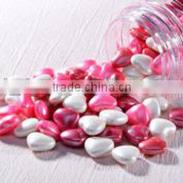 Edible multi color sweet heart shaped candy