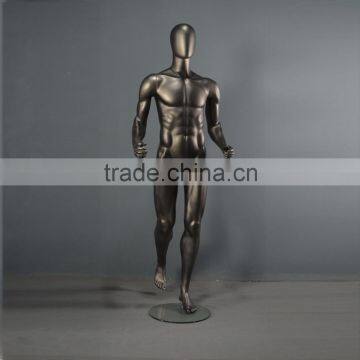 Fashion store window display fiberglass high glossy male running mannequin