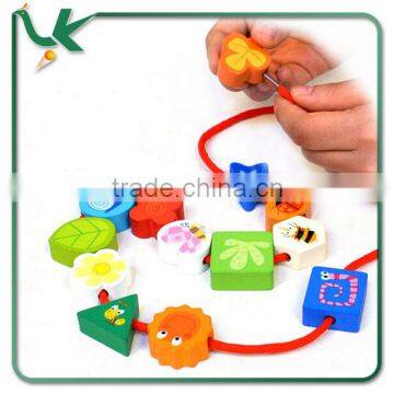 Wholesale Personalized Children's Wooden Shaped DIY Educational Toys On Sale Wooden Craft Beads Toy