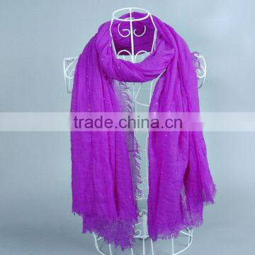 Popular Plain Pure Color Women Scarf Voile Scarves 180*100 Pashmina