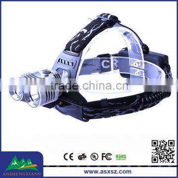 2016 New Arrival XML 2000 LM 3 Mode Rechargeable LED Headlamp