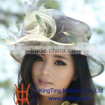 Professional Making Ladies Fashion Organza Hats in 2014
