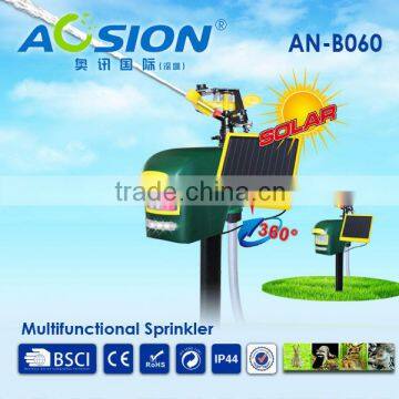 Outdoor Use Solar Motion & PIR sensor Activated Sprinkler Animal Repeller without any pollution