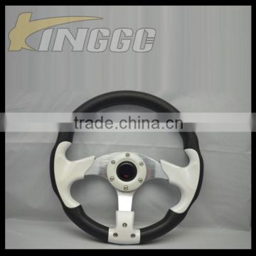 High Quality Auto Part Guangzhou Racing White Car Seat Steering Wheel