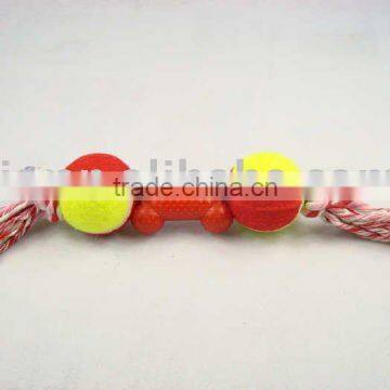 2014 Hot sale new dog plastic bone toy with cotton balls