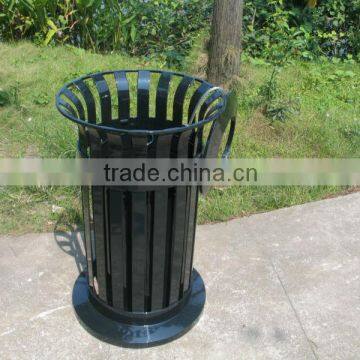 Outdoor metal rubbish bin street litter bin metal outdoor litter bin