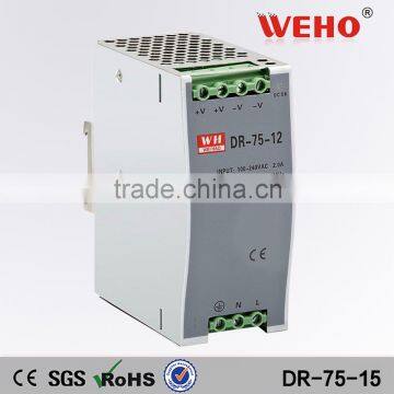 Power supply 75w 15v 220v ac to 48v dc commercial smps