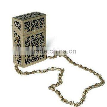 square cigar case with logo&chain