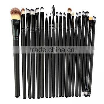 20 pcs fashion portable black cosmetic brush set girl makeup manufacturer