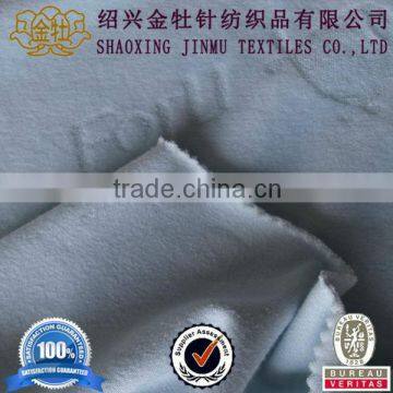 Embossed dying crushed velvet upholstery fabric