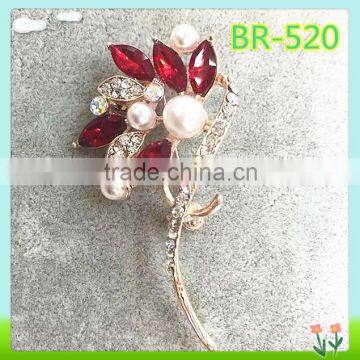 fashion funny crystal brooch, decorative safety pin brooch