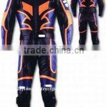 DL-1307 Leather Motorbike Sports Suit , Racer Wears