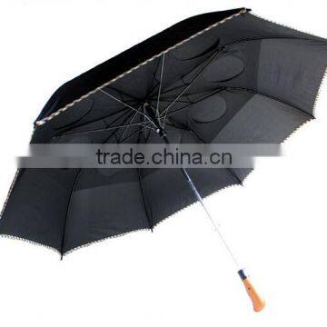 Cheap Folded 27 Inch Wooden Handle 2 Folding Umbrella photo-4