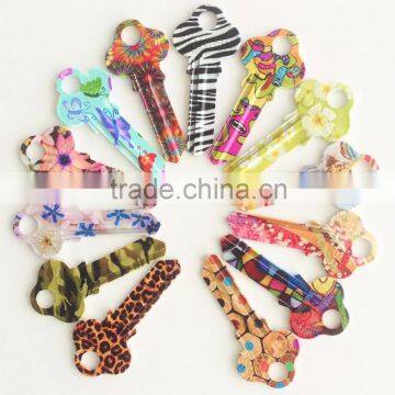 Top quality LW4 brass painted blank keys customized key blank designs pattern key blank
