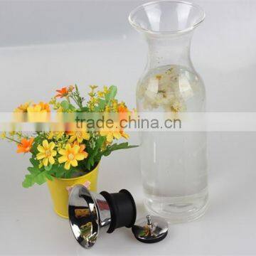 New Arrival Decorative High Borosilicate Mouth Blown Glass Kettle/Jug With Stainless Steel Lid