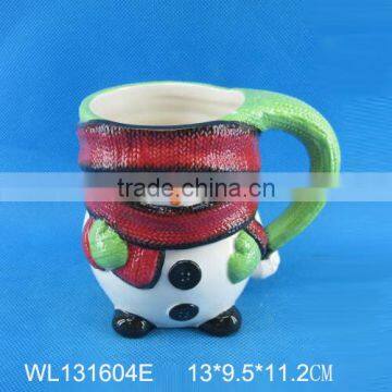 2016 new design Christmas snowman Ceramic Mug