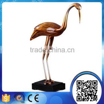 Bird Shape Polyresin Animal Figurines Resin Crane Statue For Living Room Decoration