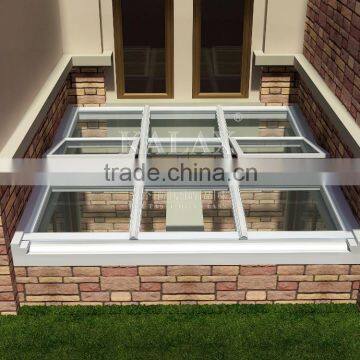 New Style Aluminum Sunroom Frame Slope Roof Hung Opening Skylight