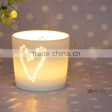 Decorative oil lamp loving heart design ceramic fragrance oil burner