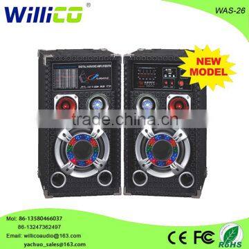 2016 Newest Professional 2.0 dj Speakers With USB SD FM /EQ Function Optional
