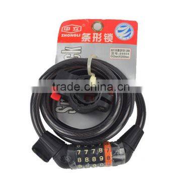 hot selling good quality anti-theft bicycle cable lock spiral lock