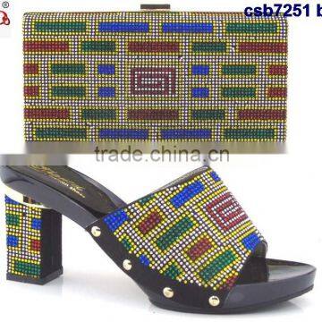 CSB7251 Africa ladies 2016 women shoes matching bag fashion top sell shoes with purse on sale                        
                                                                                Supplier's Choice