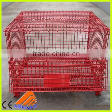 foldable steel wire container,foldable large container,steel roll container