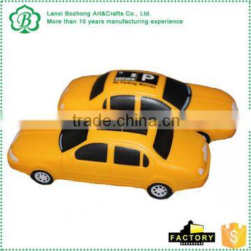 New Design yellow car vehicle shaped stress ball