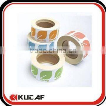 custom glossy paper label sticker for beverages packing in roll