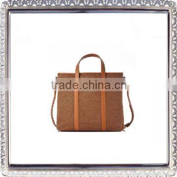 Trendy Canvas Men HandBag With Leather Trim