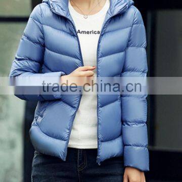 2016 hot sale ultralight hooded down jacket for women