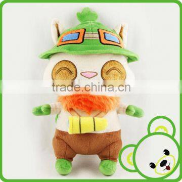 Custom animal toy/crochet knitted hats animal/best made toys stuffed animals from china/stuffed animal teemo