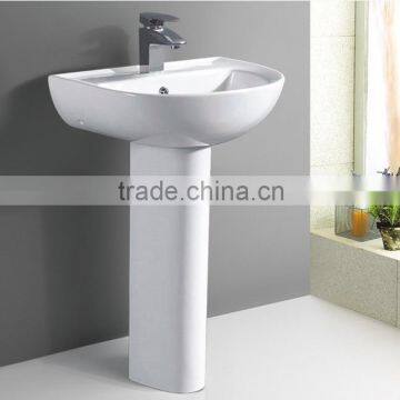 ceramic pedestal basin /sink with bright surface