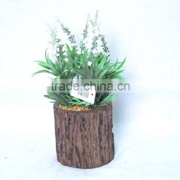 Potted Mixed Green Artificial Succulent Plant With Flower