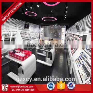 attractive cosmetic shop interior layout design of makeup stand