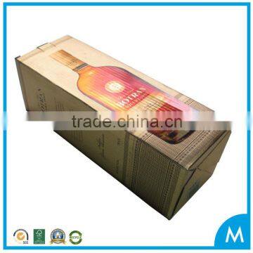 corrugated two tuck end box packaging for wine bottle